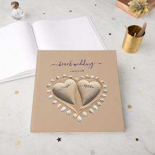 Beach Wedding Sand Hearts Gästebuch