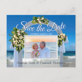 Beach Wedding Save the Date Ankündigungspostkarte