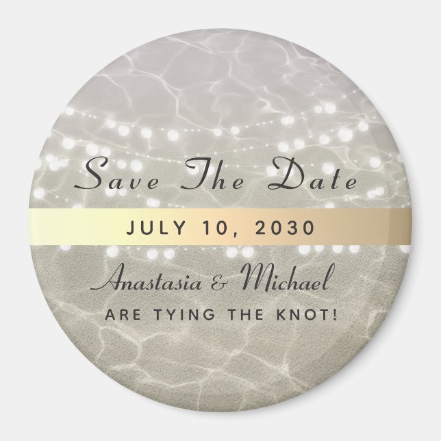 Beach Wedding Save the Date Einladung Magnet (Vorne)