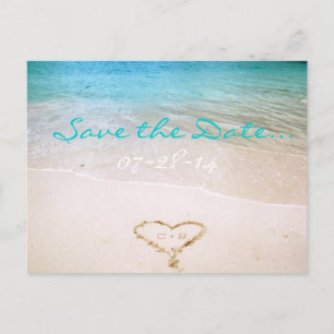 Beach Wedding Save the Date Einladung Postkarte