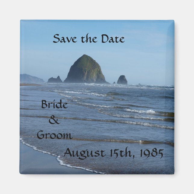 Beach Wedding Save the Date Magnete Magnet (Vorne)