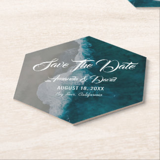 Beach Wedding Save the Date Untersetzer