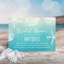Beach Wedding Seashells Wassercolor Brautparty