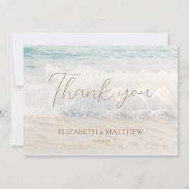 Beach Wedding Seaside/Oceanside Thank You Card Dankeskarte