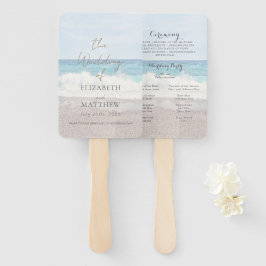 Beach Wedding Seaside/Oceanside Wedding Program Fächer