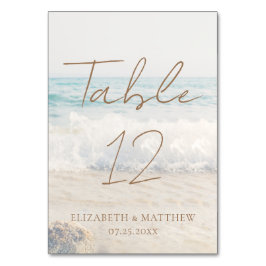 Beach Wedding Seaside/Oceanside Wedding Tischnummer