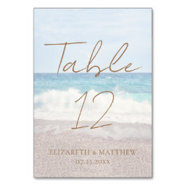 Beach Wedding Seaside/Oceanside Wedding Tischnummer