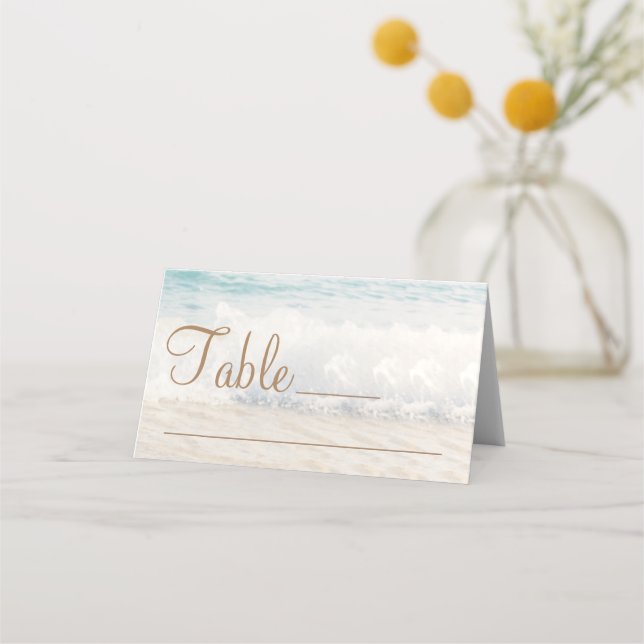 Beach Wedding Seaside Wedding Place Card Platzkarte (Vorderseite)
