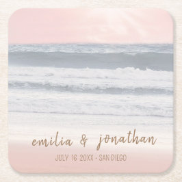 Beach Wedding | Seaside Wedding Rechteckiger Pappuntersetzer