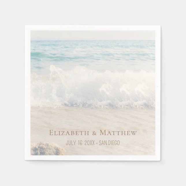 Beach Wedding | Seaside Wedding Serviette (Vorderseite)