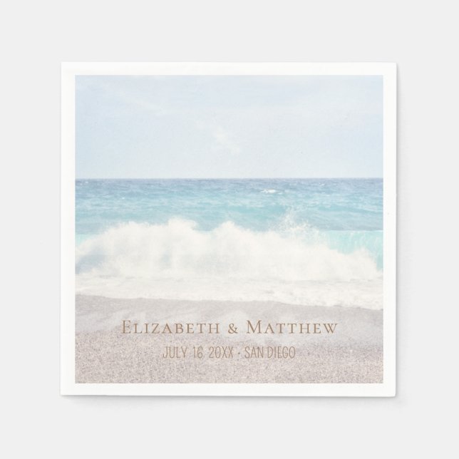 Beach Wedding | Seaside Wedding Serviette (Vorderseite)