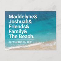 Beach Wedding Simple Ampersand Save the Date