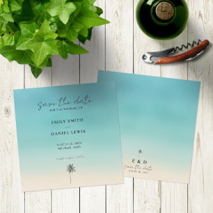 Beach Wedding Square 🏝️ Save the Date Card Einladung