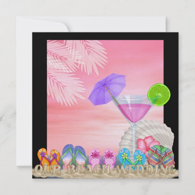 Beach Wedding - SRF Einladung (Vorderseite)