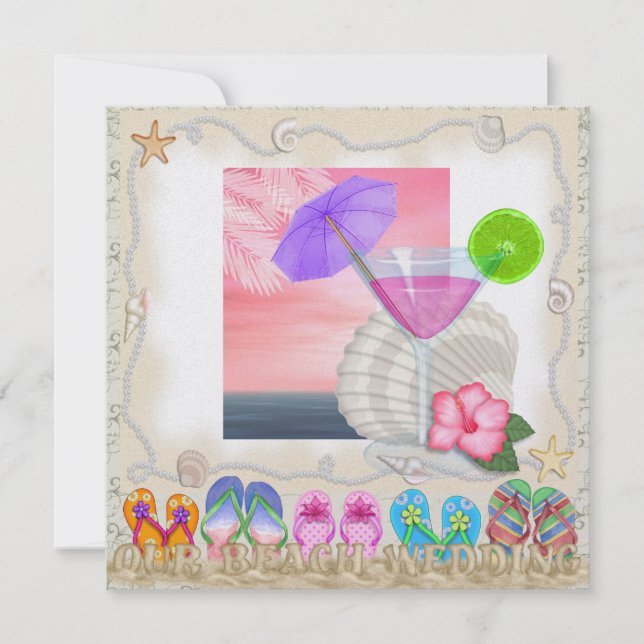 Beach Wedding - SRF Einladung (Vorderseite)