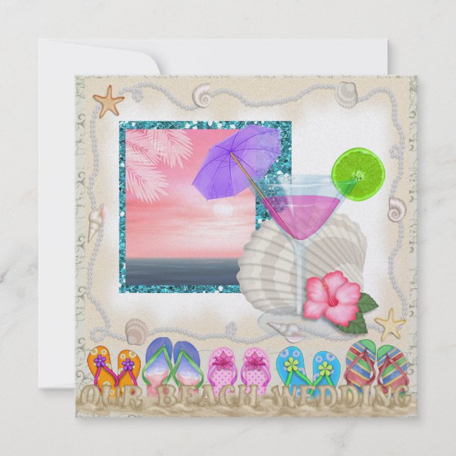 Beach Wedding - SRF Einladung (Vorderseite)