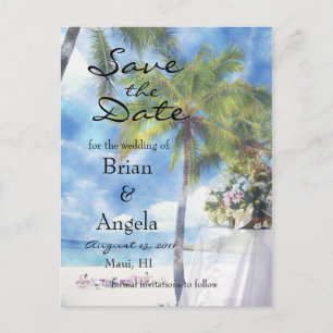 Beach Wedding STD Postcard Ankündigungspostkarte