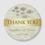 Beach Wedding Thank You Magnet<br><div class="desc">Gold Tropical Fish ,  Beach Wedding Favor Magnet. Elegant,  stylish,  dreamy,  beautiful. All graphic elements are free for: change,  move or even remove. Make your best combination,  enjoy.</div>