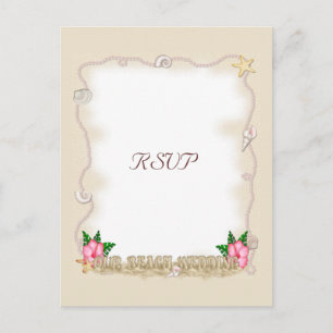 Beach Wedding UAWG Einladungspostkarte