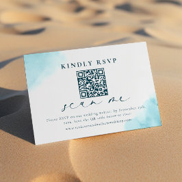 Beach Wedding UAWG QR Code Card Dankeskarte