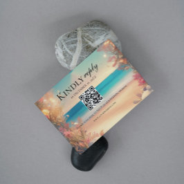 Beach Wedding uAwg RSVP Karte