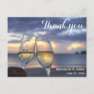 Beach Wedding Vielen Dank Postkarten