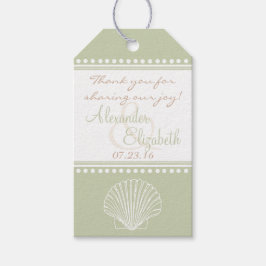 Beach Wedding Vielen Dank Seashell Geschenk Geschenkanhänger