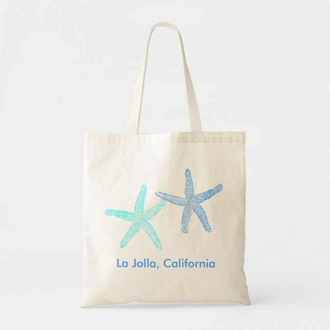 Beach Wedding Welcome Bag Tasche (Blue Starfish) (Vorne)