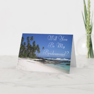 Beach Wedding werden Sie meine Bridesmaid Cards se Einladung