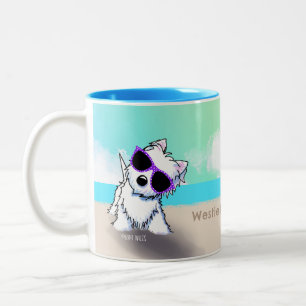 Beach Westie Classic Tasse, 11 oz Zweifarbige Tasse