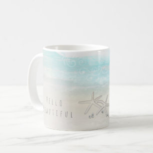 Beach White Starfish Eleganter Sommer-Chic Tropica Kaffeetasse