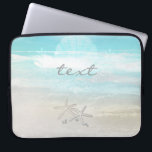 Beach White Starfish Eleganter Sommer-Chic Tropica Laptopschutzhülle<br><div class="desc">Beach White Starfish Eleganter Sommer Chic Tropical Ärmel.</div>