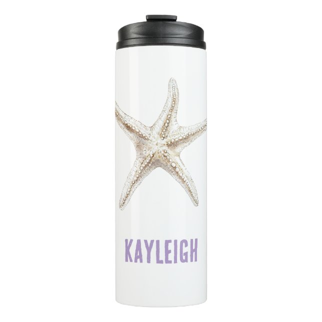 Beach White Starfish Thermosbecher (Vorderseite)