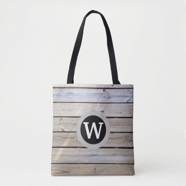 Beach Wood Mit Monogramm Tasche (Vorderseite)