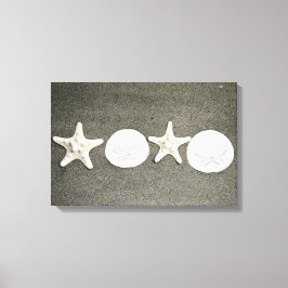 Beach X's and O's Foto Stretched Leinwand Art