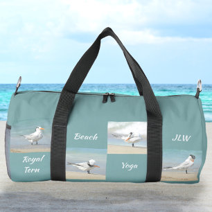 Beach Yoga Seabirds Terns Fotografisches Aqua Blue Duffle Bag