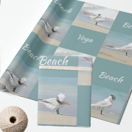 Beach Yoga Seabirds Terns Fun Fotografisch Geschenkpapier