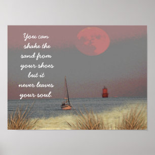 Beach Zitat — Sand schütteln — Poster-Kunst Poster