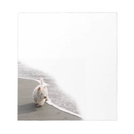 Beachcoming Westie Foto Notepad Notizblock