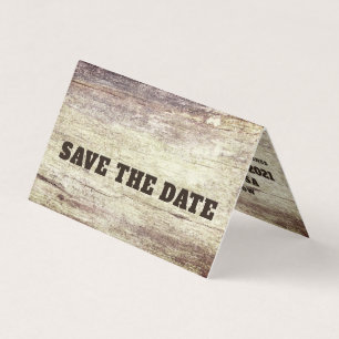 Beached Wood Effect, Foto Save the Date Karte