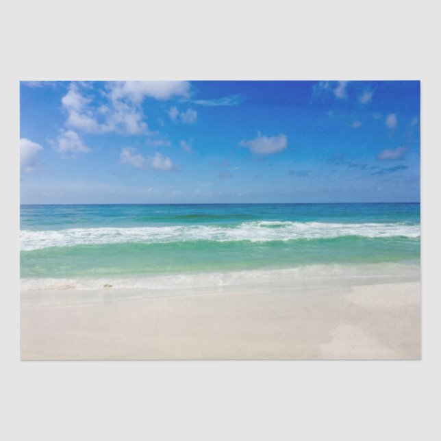 Beachfotografie Blauer Himmel mit Wellen Seidenpapier (Vorderseite)