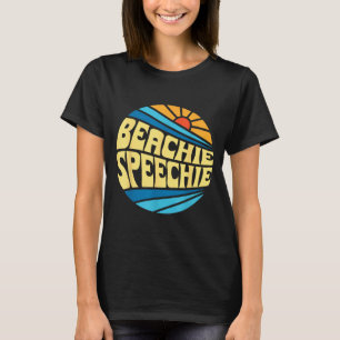 Beachie Speechie Logopädie Strand Retro Sommer T-Shirt