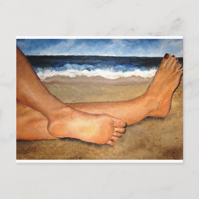 Beachin' Feet Postkarte (Vorderseite)