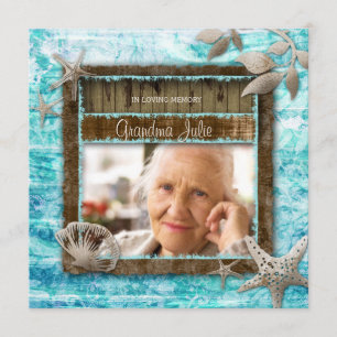 Beachmemorial Ankündigung Beerdigung Vintag