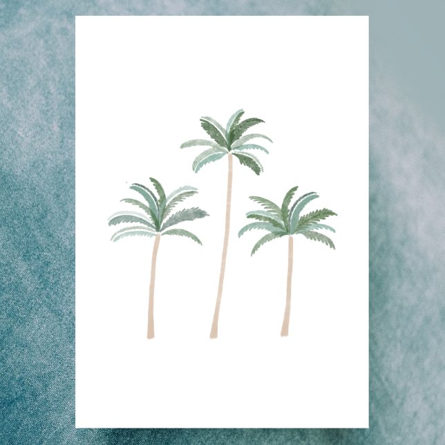 Beachpalme Tree Grußkarte Dankeskarte (Von Creator hochgeladen)