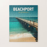Beachport Australia Reisen Art Vintag<br><div class="desc">Retro Vektor-Design des Beachports. Beachport,  Australien,  ist eine bezaubernde Küstenstadt an der Kalksteinküste Südaustraliens,  bekannt für seine atemberaubenden Strände,  die lange Mole und die landschaftlichen Küstenstreifen.</div>