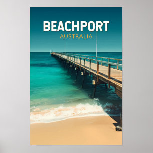 Beachport Australia Reisen Art Vintag Poster
