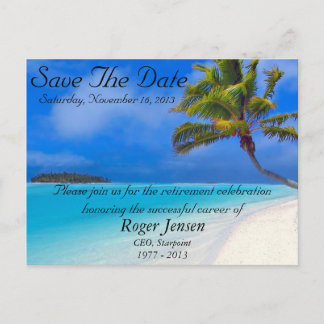 Beachruhestand Save the Date Postkarte