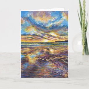 Beachsolargemälde von Gower (Wales) Karte