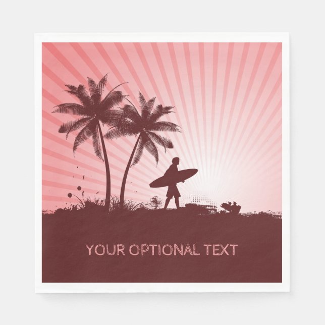 Beachsurfer-Papierservietten Serviette (Vorderseite)